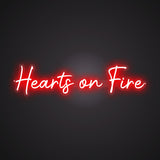 Hearts on Fire Neon Sign