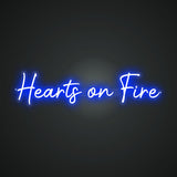 Hearts on Fire Neon Sign