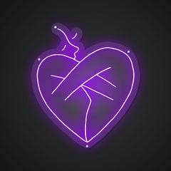 Neon Emblem of Loving Connection