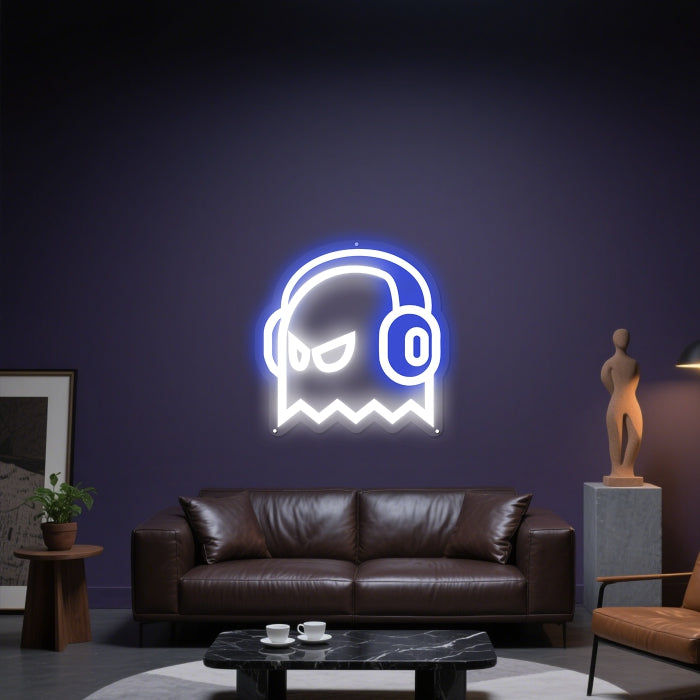 Radiant Neon Music Listening Glow