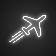Illuminated Airplane Neon Ascent