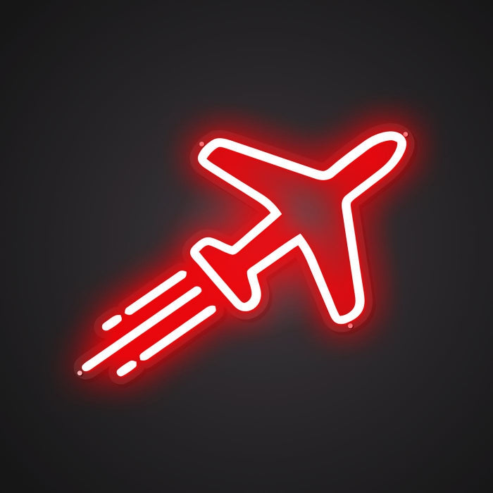 Radiant Neon Airplane Glow
