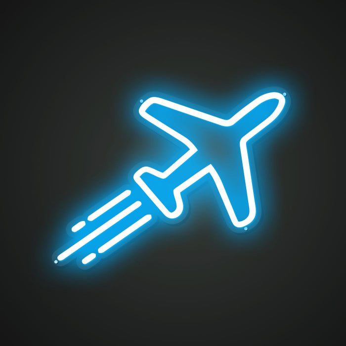 Airplane Neon Illumination of Flight