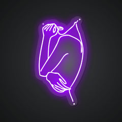 Neon-mysterious Back view Sign