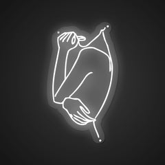 Glowing Neon Enigmatic Silhouette Display
