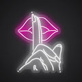 Neon-silent Don't speak Sign