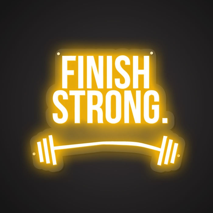 Neon Visual of the Victorious End
