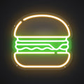 Neon Burger Brilliance Sign