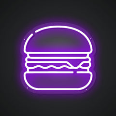 Glowing Neon Patty and Bun Display