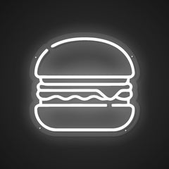 Neon Emblem of Classic Fast Food