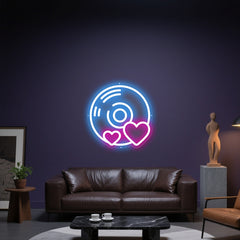 Glowing Neon Audio Preservation Display