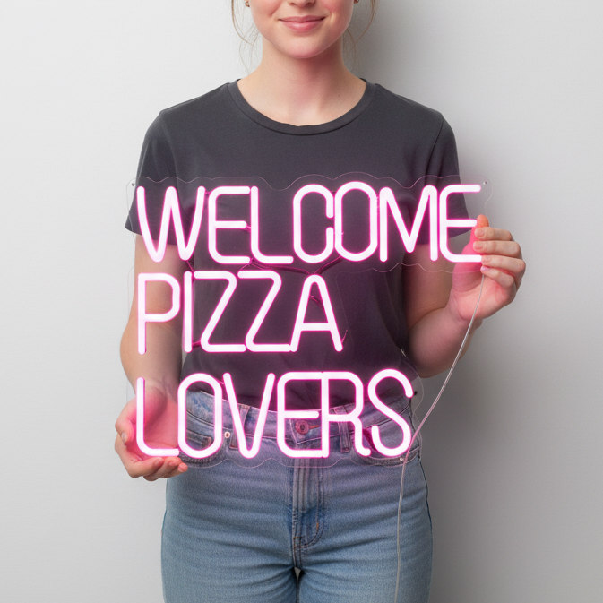 Welcome Pizza Lovers Neon Signs