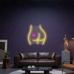 Glowing Neon Sculpted Contour Display