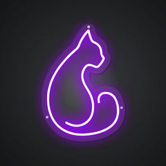Neon-regal Elegant cat Sign