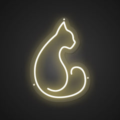 Neon Emblem of Graceful Poise