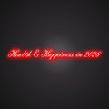 Neon-wishing Health & Happiness in 2026 Sign