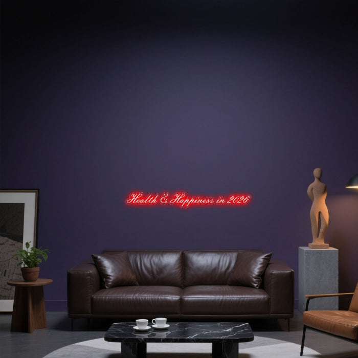 Glowing Neon Well-being Wishes Display