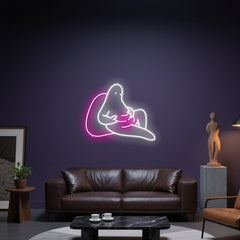 Glowing Neon Warm Embrace Display