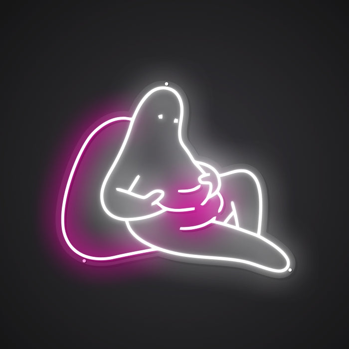 Neon-embraced Hug You Sign