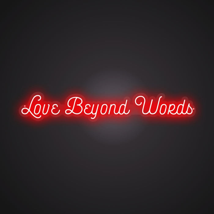 Neon-silent Love Beyond Words Sign