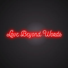 Neon-silent Love Beyond Words Sign