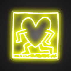 Illuminated Running heart Neon Excitement