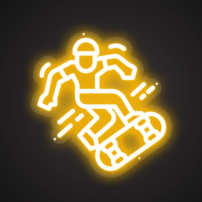 Neon Visual of the Skate Deck