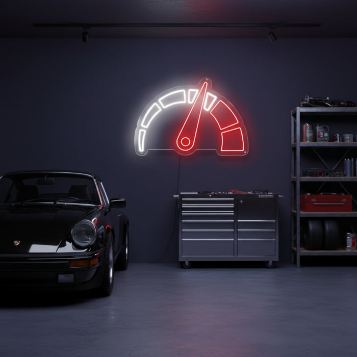 Tachometer Neon Sign