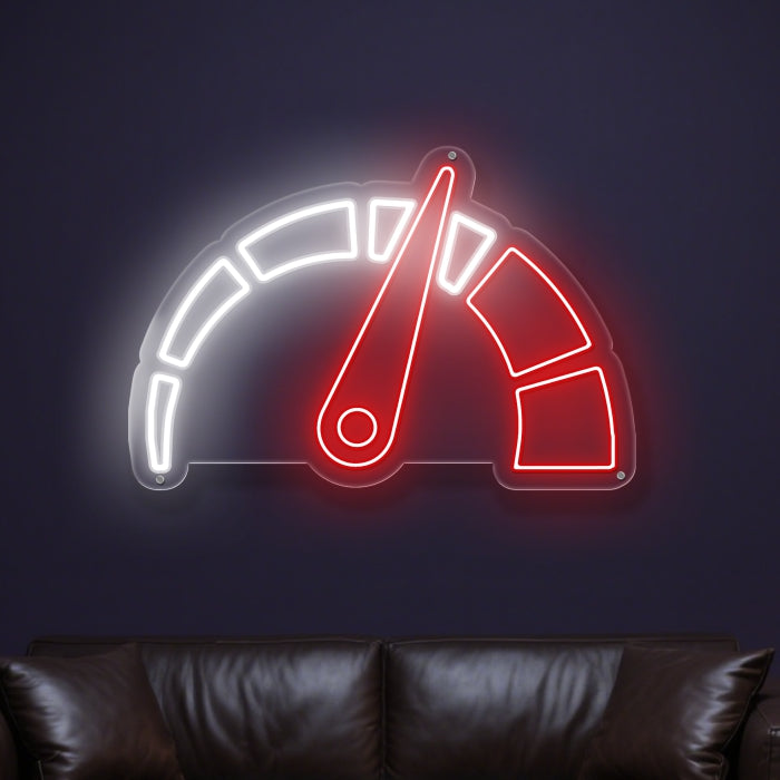 Tachometer Neon Sign