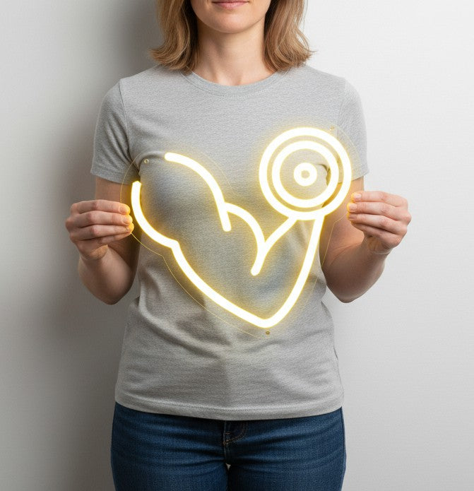 Muskeln aufbauen Neonschild