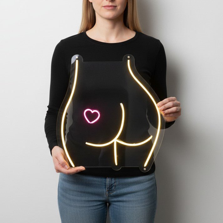 Buttock line Neon sign