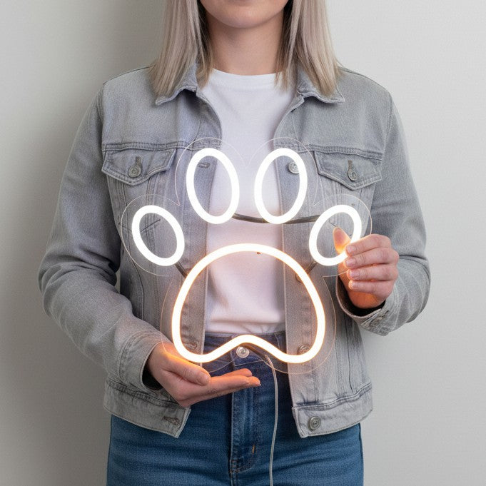 Cat's paw Neon sign
