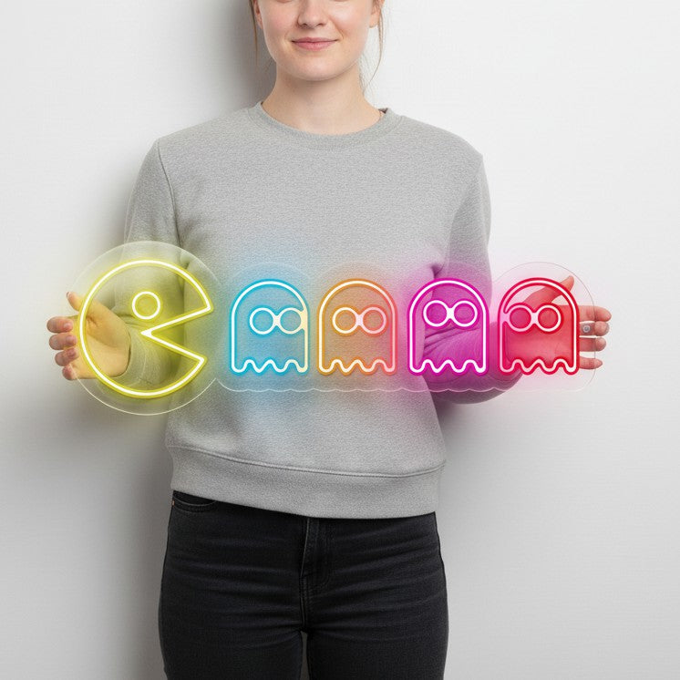 Gamer Pacman Neon Sign