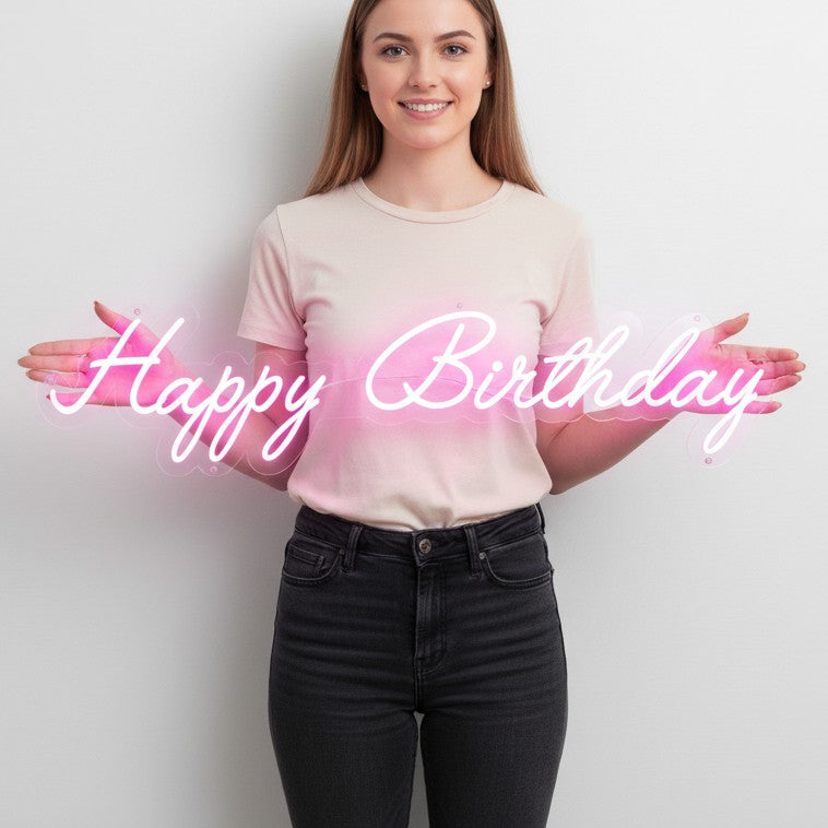 Happy Birthday Neon Sign