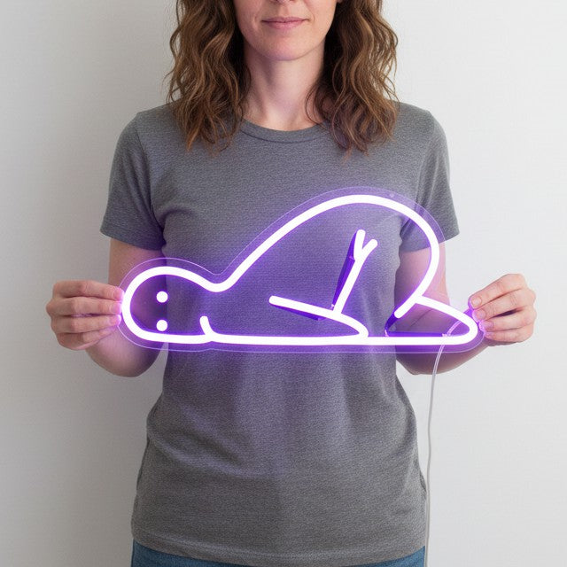 Lie on the ground Neon sign