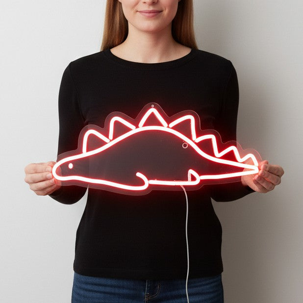 Kleines Dinosaurier-Leuchtreklame