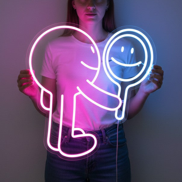 Look in the mirror Neon sign