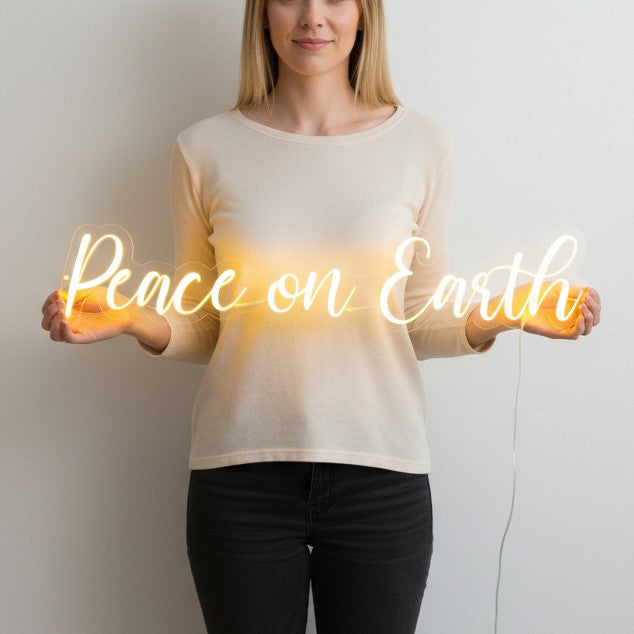 Peace on Earth Neon Sign