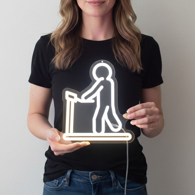 Laufendes Neonschild