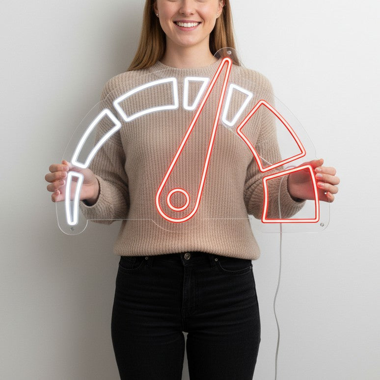 Tachometer Neon Sign