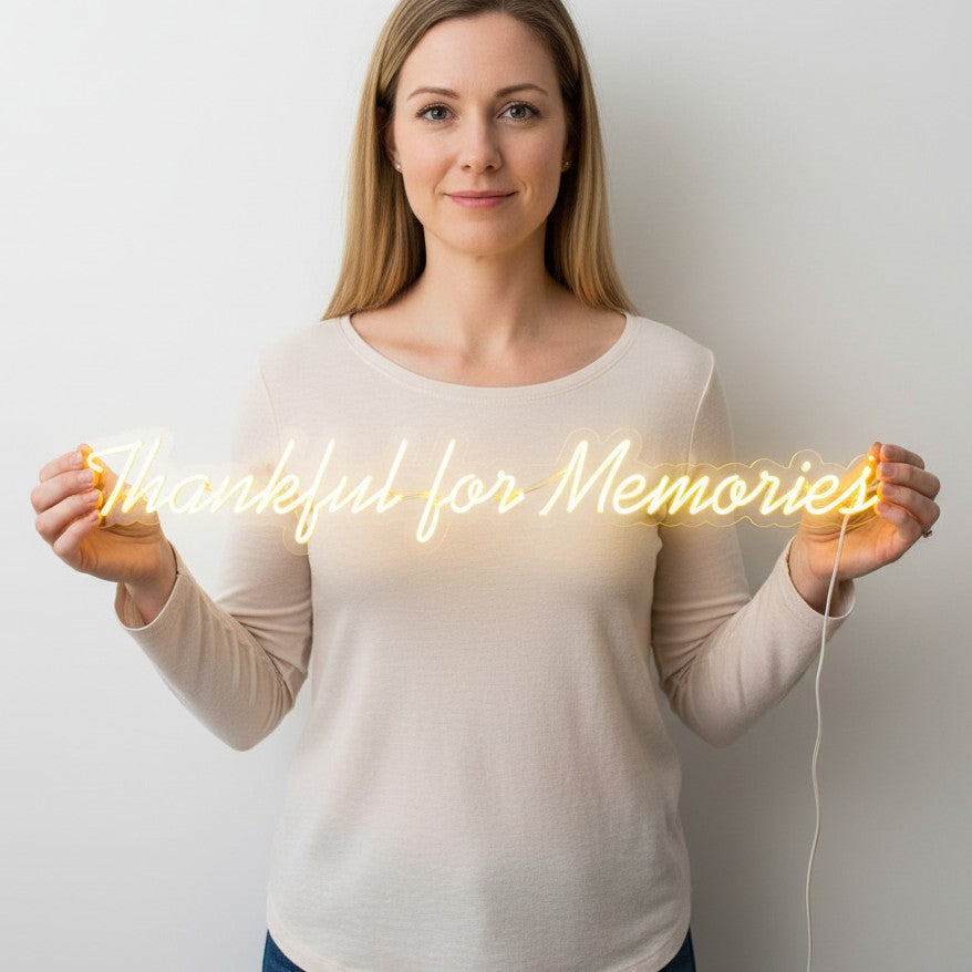 Thankful for Memories Neon Sign