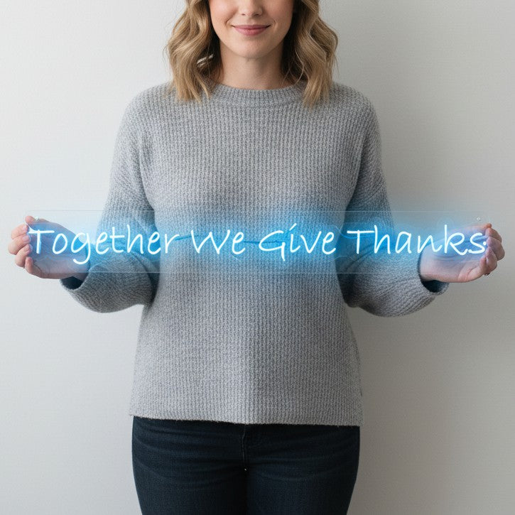 Together We Give Thanks Neon Sign