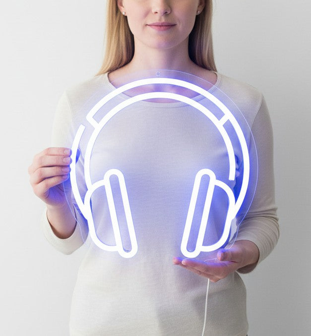 Trendy Kopfhörer Neonschild