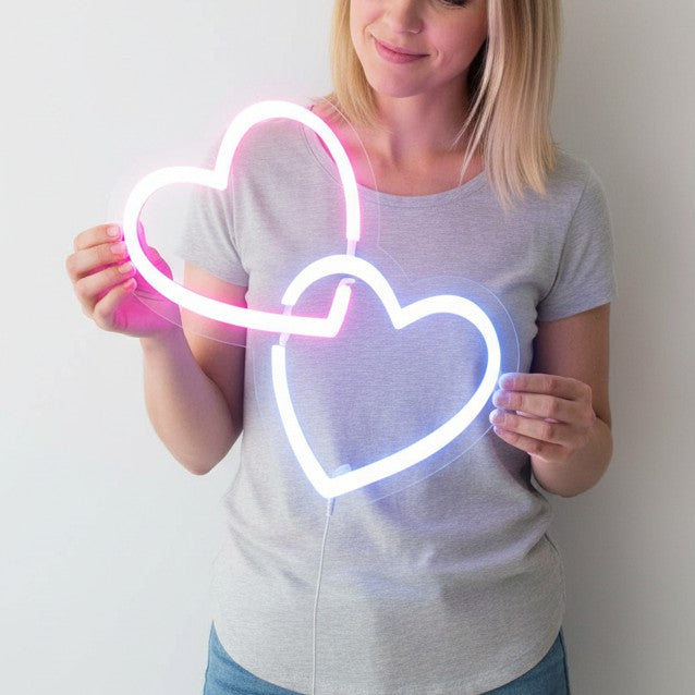 Two hearts Neon sign