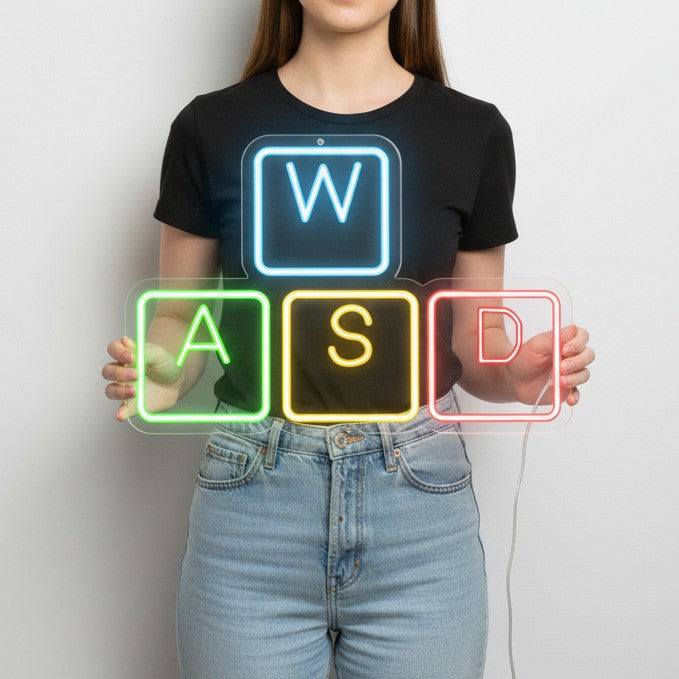 Wasd Button Neon Sign